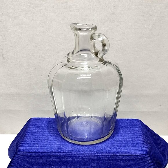 White House Pure Apple Cider Vinegar Glass Jug 1Qt Ribbed Design Vintage 1920 - Picture 2 of 10